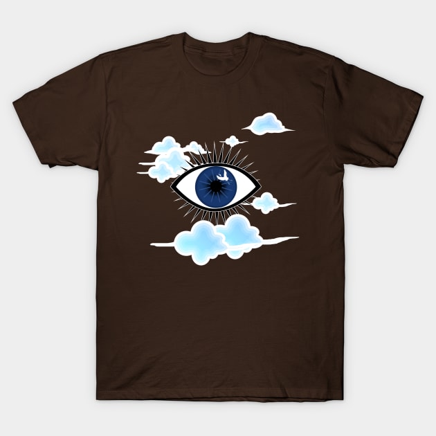 Evil eye in the sky T-Shirt by Red Zebra